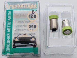 Лампа світлодіодна T4 12V BA9s Зелений (CL) T4 1SMD (50/50) Код/Артикул 30 4080