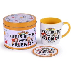 Кружка в жерстяній банці FRIENDS (LIFE IS BETTER - CHIBI) MUG TIN SET 370 мл, кераміка Код/Артикул GP85474