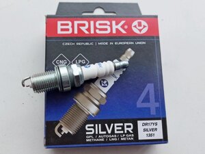 Свічки запалювання іномарки 16 клап. (Brisk) під газ DR17YS/1351 Код/Артикул 30 2166