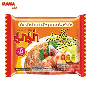 MAMA Вермішель швидкого приготування з квасолею Tom Yum Koong Flavor 40 г x 6 шт / 12 шт / 24 шт - Thai Food Під