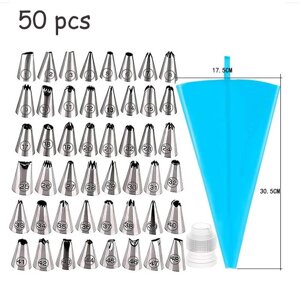 Силіконовий кондитерський мішок, насадка із нержавіючої сталі, зроби сам, набір насадок для прикраси торта, крем, під