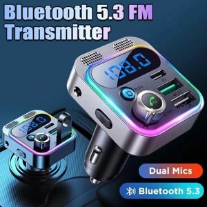Автомобільний Bluetooth 5.3 FM-передавач PD30W QC3.0 Автомобільний зарядний пристрій із двома мікрофонами Глибокий Під