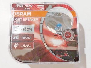 Лампа H3 55W 12V Pk22s NL+150% HD (Osram) 64151NL-HCB Код/Артикул 30 5327