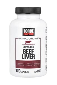 Force Factor Grass-Fed Beef Liver 3000 mg 120 Capsules Код/Артикул 1830