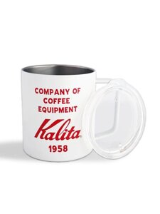 Кухоль Kalita з нержавіючої сталі, нержавіюча сталь, з кришкою, холодна та термічна кава (слонова кістка) під