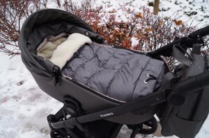 Конверт зимовий Baby Comfort з подовженням у коляску/санки плащівка сірий Код/Артикул 15 BC-win (KP03)