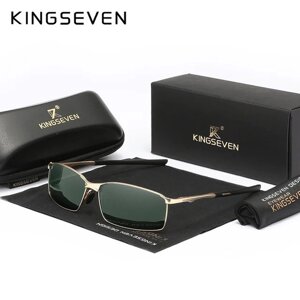 Чоловічі поляризаційні сонцезахисні окуляри KINGSEVEN 7501 Gold Green Код/Артикул 184