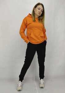 Жіноча спортива кофта весна літо з капюшоном у помаранчевому кольорі S, M, L, XL, XXL Код/Артикул 64 11149