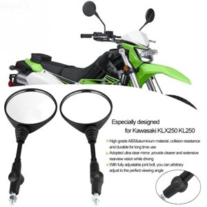 2 Шт. модифіковане дзеркало заднього виду для мотоцикла, круглі бічні дзеркала для Klx250 Kl250 Під замовлення за 30