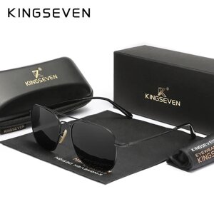 Чоловічі поляризаційні сонцезахисні окуляри KINGSEVEN 7118 Black Gray Код/Артикул 184 124348