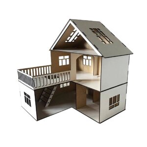 Дитячий ляльковий будиночок DecorPlace з меблями білий 32Х32Х35см Код/Артикул 29 а80(1)