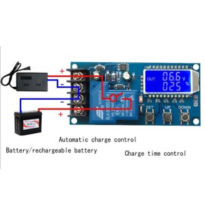 Модуль зарядного пристрою для літієвої батареї, РК-дисплей, контроль захисту від перезаряджання, плата