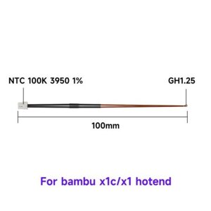 Термістор для 3D-принтерів Bambu Lab X1/ X1C (оригінал, FAH001-T-1) / Високотемпературний термістор для 3Д-принтера