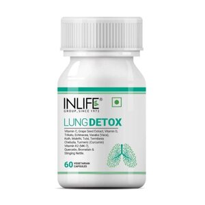 Ланг Детокс (60 кап), Lung Detox, INLIFE Під замовлення з Індії 45 днів. Безкоштовна доставка.