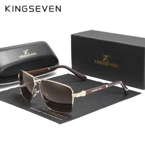 Поляризаційні градієнтні сонцезахисні окуляри для чоловіків та жінок KINGSEVEN N7790 Gold Brown Код/Артикул 184