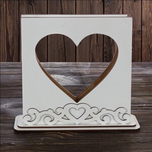 Рамка-Сосуд "Серце з орнаментом" для весільної пісочної церемонії (арт. SD-00022) Код/Артикул 84 SD-00022