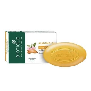 Мило з Мигдальним маслом: харчування шкіри (75 г), Almond Oil Nourishing Bathing Bar, Biotique Під замовлення з Індії