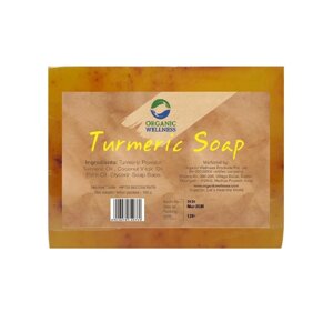 Мило з Куркумою: для проблемної шкіри (100 г), Turmeric Soap, Organic Wellness під замовлення з Індії за 45 днів,