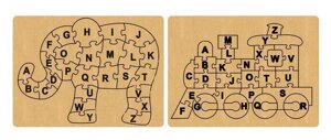 Головоломка з дерева Woodcraft Англійський алфавіт 25х20 Код/Артикул 29 а55