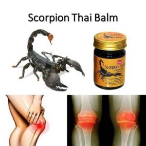 Тайський бальзам «Скорпіон», трав'яна банна, теплий чорний бальзам для масажу, полегшення болю у м'язах, 50 г Під