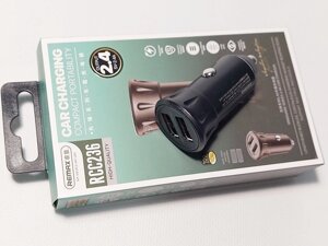 Зарядний пристрій автомобільний 2USB 2,4A (Remax) RCC236 Код/Артикул 30 5446