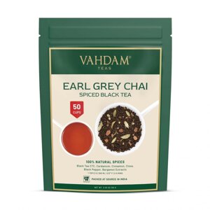 Чорний чай Ерл Грей Масала (100 г), Earl Grey Chai Spiced Black Tea, VAHDAM під замовлення з Індії за 45 днів,