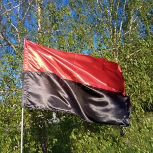 Атласний прапор червоно-чорний УПА 90*140 см Код/Артикул 61 Код/Артикул 104 61