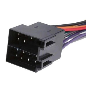 Роз'єм автомагнітоли ISO (штекер) здвоєний, з кабелем 0,2 метра Код/Артикул 6-07