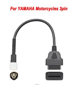 ПЕРЕХОДНИК YAMAHA 3 pin адаптер 16Pin OBD2 OBDII кабель діагностичний Код/Артикул 13