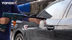Yofidra 217PSI Безщіткове електричне миття високого тиску 6в1, водяний пістолет для миття автомобіля, акум... під
