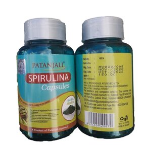 Natural Spirulina Patanjali (Натуральна Спіруліна Патанджалі) 60 капсул Код/Артикул 143