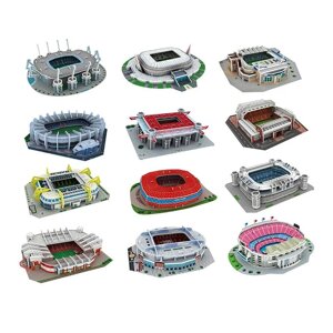 3D головоломка, футбольне стадіонне поле, зроби сам, модель футбольної будівлі, збирання, іграшки ручної роботи, Під