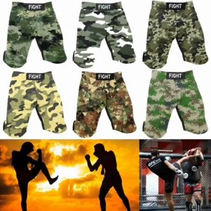 Чоловічі шорти для ММА, штани для тайського боксу, кікбоксингові армійські солдатські темно-сині камуфляжні боксери,