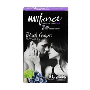 Презервативи із ароматом Чорного Винограду (10 шт), Wild Condom Black Grapes, Manforce Під замовлення з Індії 45 днів.