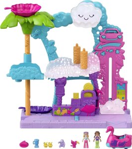 Ігровий набір Поллі Покет, автомийка фламінго! Polly Pocket Pollyville Flamingo Fun Car Wash Код/Артикул 75 155