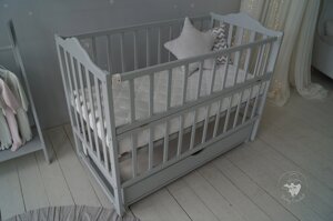 Ліжко дитяче Baby Comfort ЛД3 сіра з шухлядою Код/Артикул 15