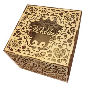 Весільна коробка Woodcraft для грошей 25х20х20 Код/Артикул 29 а35
