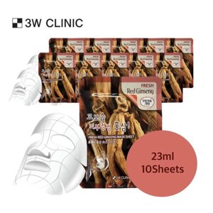 3w Clinic Листова маска зі свіжого червоного женьшеню (3 варіанти) під замовлення з кореї 30 днів доставка безкоштовна