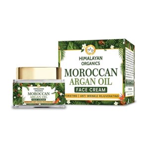 Крем для обличчя з Марокканською аргановою олією (50 мл), Moroccan Argan Oil Face Cream, Himalayan Organics Під