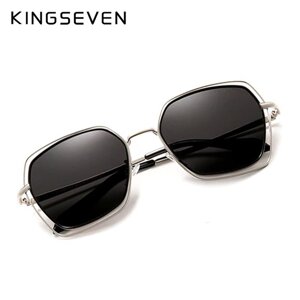 Жіночі поляризаційні сонцезахисні окуляри KINGSEVEN N7020 Silver Gray Код/Артикул 184