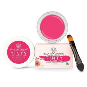 Засіб для очей, щік та губ з Трояндою та олією Сандала (8 г), Tinty Eye Cheek Lip Rose Sandalwood Oil, Bella Vita Під