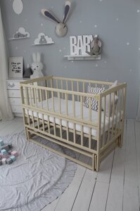 Ліжко дитяче Baby Comfort ЛД2 з маятником слонова кістка Код/Артикул 15
