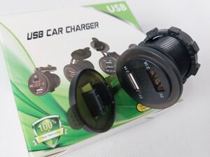 Розетка на 2 USB з вольтметром BJJ 2-6 Код/Артикул 30 5945