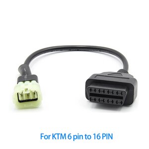 ПЕРЕХОДНИК Moto KTM 6 pin адаптер 16Pin OBD2 OBDII кабель діагностичний Код/Артикул 13