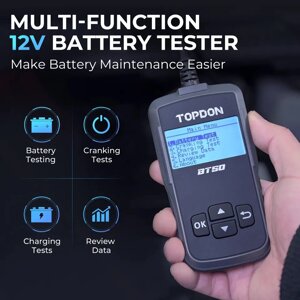 Тестер автомобільного акумулятора TOPDON BT50 Код/Артикул 13 ВТ50