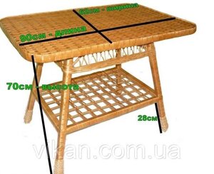 Плетені меблі з лози, 4 крісла з лози і стіл прямокутний Код/Артикул 186 122534