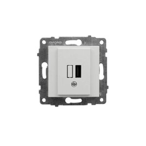 Механізм розетки USB білий GRANO Код/Артикул 149 600-000301-245