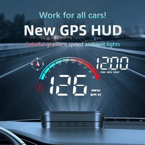 Проекційний дисплей автомобіля, швидкість об/хв, миль на годину, HUD, GPS, спідометр, екран проектора, панель приладів