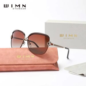 Жіночі пградієнтні поляризаційні сонцезахисні окуляри WIMN N7018 Brown Gradien Brown Код/Артикул 184