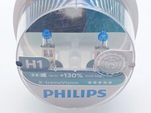 Лампа H1 55W 12V P14,5S X-Treme Vision+130% (Philips) 12258XV-S2 Код/Артикул 30 4165